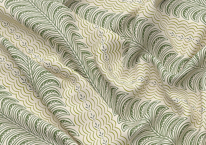 Land & Shore Fintra Stripe, Green - Roman Blind - Image 4